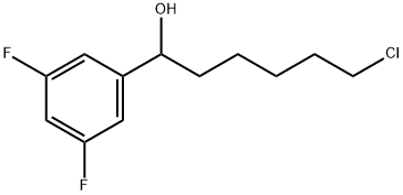 6-CHLORO-1-(3,5-DIFLUOROPHENYL)-1-HEXANOL Struktur