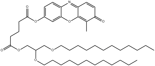 1,2-DI-O-LAURYL-RAC-GLYCERO-3-(GLUTARIC ACID 6-METHYLRESORUFIN ESTER) Struktur