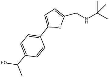 1-(4-(5-((TERT-BUTYLAMINO)METHYL)-2-FURYL)PHENYL)ETHANOL Struktur