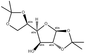 1,2:5,6-DIISOPROPYLIDEN-BETA-D-GLUCOFURANOSE Struktur