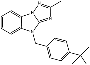 4-(4-TERT-BUTYLBENZYL)-2-METHYL-4H-[1,2,4]TRIAZOLO[1,5-A]BENZIMIDAZOLE Struktur