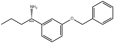 (1S)-1-[3-(PHENYLMETHOXY)PHENYL]BUTYLAMINE Struktur