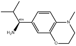 (1S)-2-METHYL-1-(4-METHYL(2H,3H-BENZO[E]1,4-OXAZIN-7-YL))PROPYLAMINE Struktur