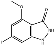 3-HYDROXY-6-IODO-4-METHOXY (1H)INDAZOLE Struktur