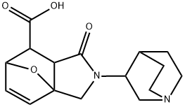 3-(1-AZA-BICYCLO[2.2.2]OCT-3-YL)-4-OXO-10-OXA-3-AZA-TRICYCLO[5.2.1.0(1,5)]DEC-8-ENE-6-CARBOXYLIC ACID Struktur