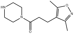 1-[3-(3,5-DIMETHYLISOXAZOL-4-YL)PROPANOYL]PIPERAZINE Struktur