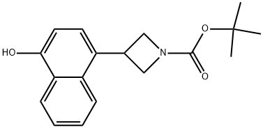 1-BOC-3-(4-HYDROXY-NAPHTHALEN-1-YL)-AZETIDINE Struktur