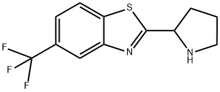 2-PYRROLIDIN-2-YL-5-(TRIFLUOROMETHYL)-1,3-BENZOTHIAZOLE Struktur