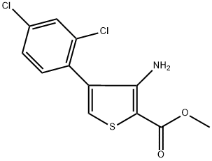 METHYL 3-AMINO-4-(2,4-DICHLOROPHENYL)THIOPHENE-2-CARBOXYLATE Struktur