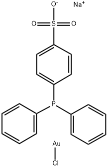 CHLORO[DIPHENYL(3-SULFONATOPHENYL)PHOSPHINO]GOLD (I), SODIUM SALT Struktur