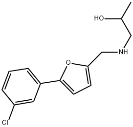 1-(((5-(3-CHLOROPHENYL)-2-FURYL)METHYL)AMINO)PROPAN-2-OL Struktur