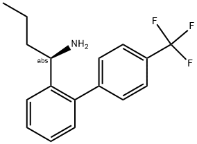 (1R)-1-(2-[4-(TRIFLUOROMETHYL)PHENYL]PHENYL)BUTYLAMINE Struktur