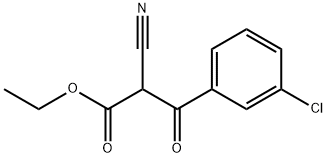 3-(3-CHLORO-PHENYL)-2-CYANO-3-OXO-PROPIONIC ACID ETHYL ESTER Struktur