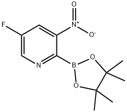 5-FLUORO-3-NITROPYRIDINE-2-BORONIC ACID PINACOL ESTER Struktur