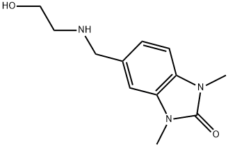 5-(((2-HYDROXYETHYL)AMINO)METHYL)-1,3-DIMETHYL-1,3-DIHYDRO-2H-BENZIMIDAZOL-2-ONE Struktur