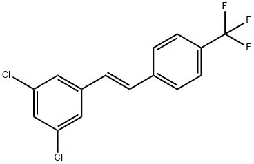 1,3-DICHLORO-5-[(1E)-2(4-TRIFLUOROMETHYLPHENYL)ETHENYL]-BENZENE Struktur