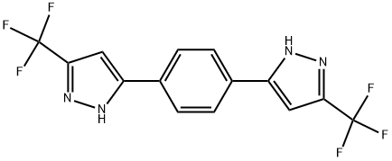 1,4-BIS[3-(TRIFLUOROMETHYL)PYRAZOL-5-YL]BENZENE Struktur