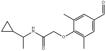 N-(1-CYCLOPROPYLETHYL)-2-(4-FORMYL-2,6-DIMETHYLPHENOXY)ACETAMIDE Struktur