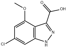 6-CHLORO-4-METHOXY-3-(1H)INDAZOLE CARBOXYLIC ACID Struktur