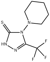 4,5-DIHYDRO-4-(N-PIPERIDINO)-3-TRIFLUOROMETHYL-1,2,4-TRIAZOLE-5(1H)-THIONE Struktur