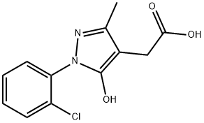 [1-(2-CHLORO-PHENYL)-5-HYDROXY-3-METHYL-1H-PYRAZOL-4-YL]-ACETIC ACID Struktur