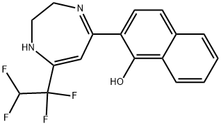 2-[2,3-DIHYDRO-7-(1,1,2,2-TETRAFLUOROETHYL)-1H-1,4-DIAZEPINE-5-YL]-1-NAPHTHOL Struktur