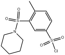 4-METHYL-3-(PIPERIDIN-1-YLSULFONYL)BENZENESULFONYL CHLORIDE Struktur