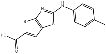 2-[(4-METHYLPHENYL)AMINO]THIENO[2,3-D][1,3]THIAZOLE-5-CARBOXYLIC ACID Struktur