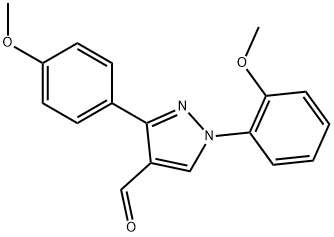 1-(2-METHOXYPHENYL)-3-(4-METHOXYPHENYL)-1H-PYRAZOLE-4-CARBALDEHYDE Struktur