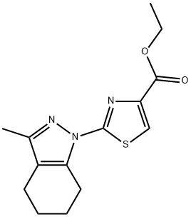 ETHYL 2-(3-METHYL-4,5,6,7-TETRAHYDROINDAZOL-1-YL)THIAZOLE-4-CARBOXYLATE Struktur