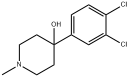 4-(3,4-DICHLOROPHENYL)-4-HYDROXY-1-METHYLPIPERIDINE Struktur