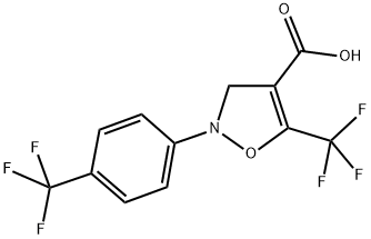 5-(TRIFLUOROMETHYL)-2-[4-(TRIFLUOROMETHYL)PHENYL]-2, 3-DIHYDROISOXAZOLE-4-CARBOXILIC ACID Struktur