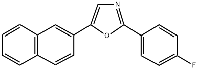 2-(4-FLUOROPHENYL)-5-(2-NAPHTHYL)-OXAZOLE Struktur