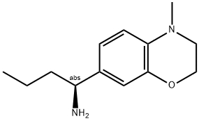 (1S)-1-(4-METHYL(2H,3H-BENZO[E]1,4-OXAZIN-7-YL))BUTYLAMINE Struktur