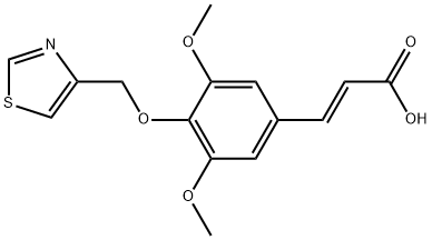 (2E)-3-[3,5-DIMETHOXY-4-(1,3-THIAZOL-4-YLMETHOXY)PHENYL]ACRYLIC ACID Struktur