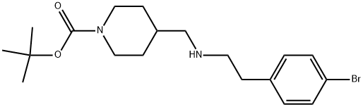 1-BOC-4-([2-(4-BROMO-PHENYL)-ETHYLAMINO]-METHYL)-PIPERIDINE Struktur