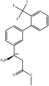 METHYL (3R)-3-AMINO-3-(3-[2-(TRIFLUOROMETHYL)PHENYL]PHENYL)PROPANOATE Struktur