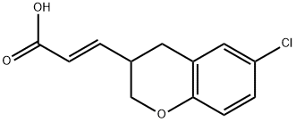 (2E)-3-(6-CHLORO-3,4-DIHYDRO-2H-CHROMEN-3-YL)ACRYLIC ACID Struktur