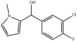 3-CHLORO-4-FLUOROPHENYL-(1-METHYL-2-PYRROLYL)METHANOL Struktur