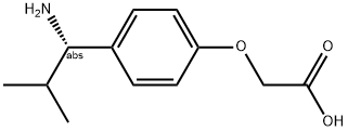 2-[4-((1S)-1-AMINO-2-METHYLPROPYL)PHENOXY]ACETIC ACID Struktur