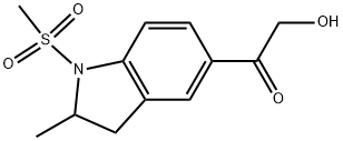 2-HYDROXY-1-[2-METHYL-1-(METHYLSULFONYL)-2,3-DIHYDRO-1H-INDOL-5-YL]ETHANONE Struktur