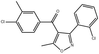 4-(4-CHLORO-3-METHYLBENZOYL)-3-(2-CHLOROPHENYL)-5-METHYLISOXAZOLE Struktur