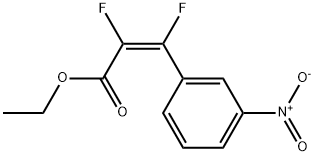 ETHYL (Z)-2,3-DIFLUORO-3-(3-NITROPHENYL)-2-PROPENOATE Struktur