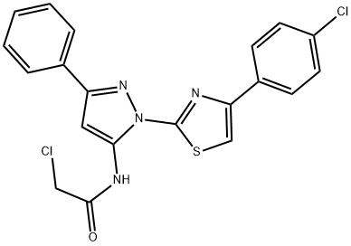 2-CHLORO-N-{1-[4-(4-CHLOROPHENYL)-1,3-THIAZOL-2-YL]-3-PHENYL-1H-PYRAZOL-5-YL}ACETAMIDE