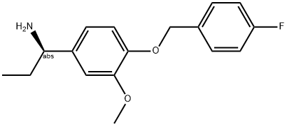 (1R)-1-(4-[(4-FLUOROPHENYL)METHOXY]-3-METHOXYPHENYL)PROPYLAMINE Struktur