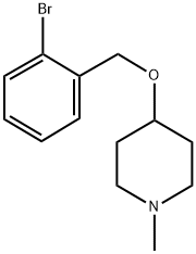 2-BROMOBENZYL-[4-(1-METHYLPIPERIDINYL)]ETHER Struktur