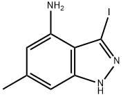 4-AMINO-3-IODO-6-METHYL-(1H)INDAZOLE Struktur