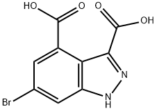 6-BROMO-3,4-(1H)INDAZOLE DICARBOXYLIC ACID Struktur