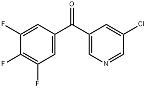 3-CHLORO-5-(3,4,5-TRIFLUOROBENZOYL)PYRIDINE Struktur