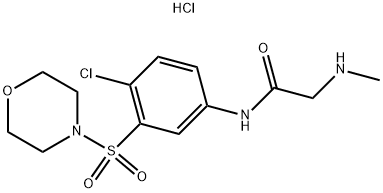 N-[4-CHLORO-3-(MORPHOLIN-4-YLSULFONYL)PHENYL]-2-(METHYLAMINO)ACETAMIDE HYDROCHLORIDE Struktur